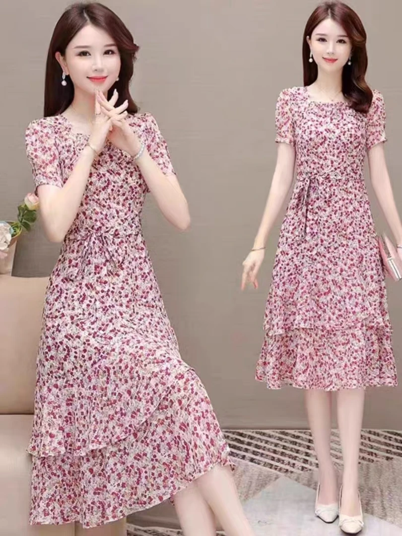 【精品】YANGSHANG 夏季新款显瘦气质连衣裙 P7K175