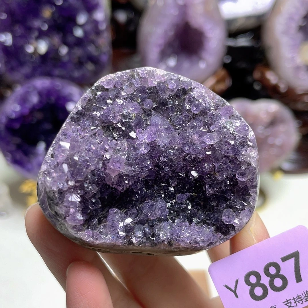 紫晶未镶嵌摆件花盘