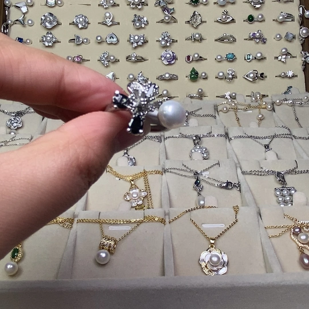 耳饰淡水珍珠银S925镶嵌