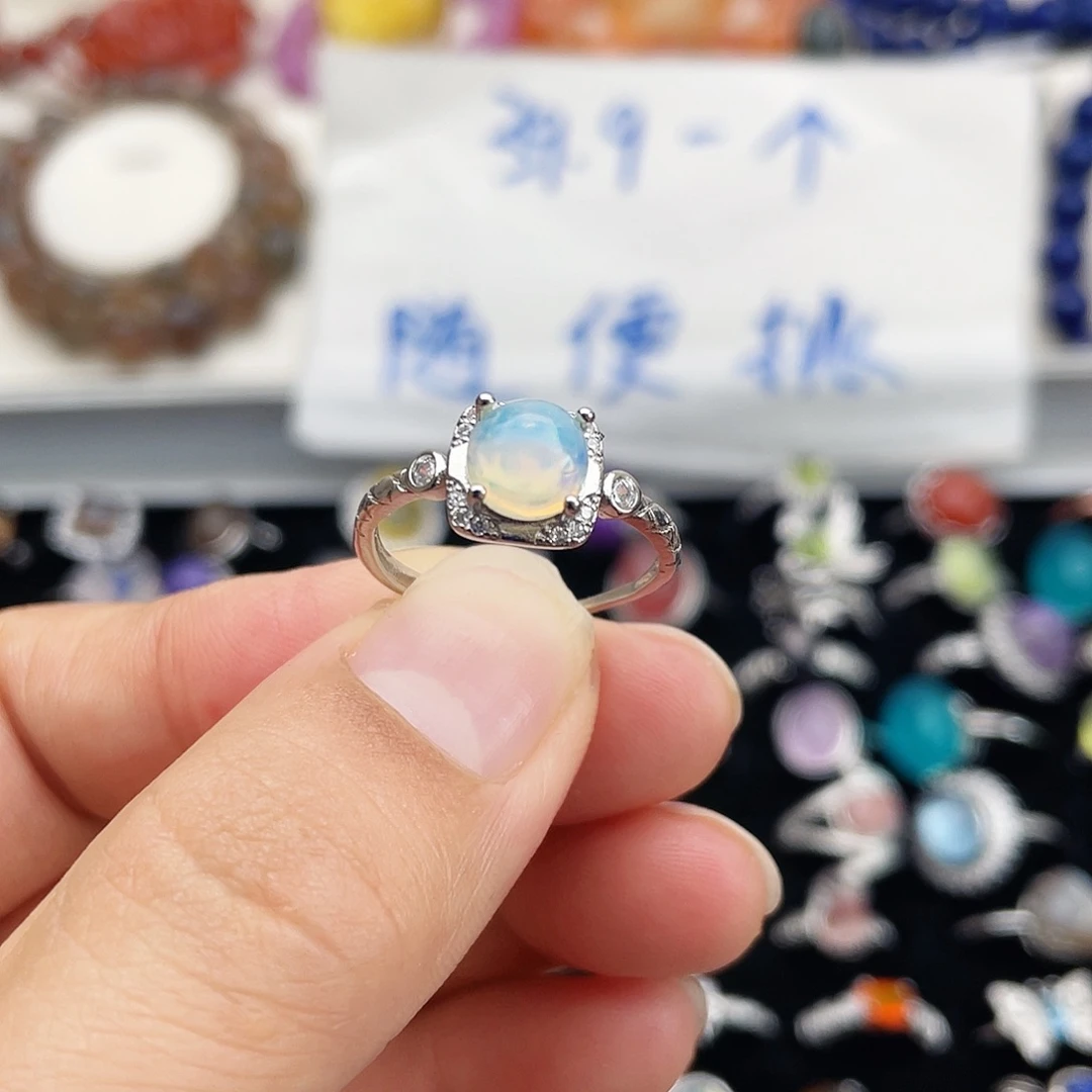 银S925镶嵌烟晶戒指