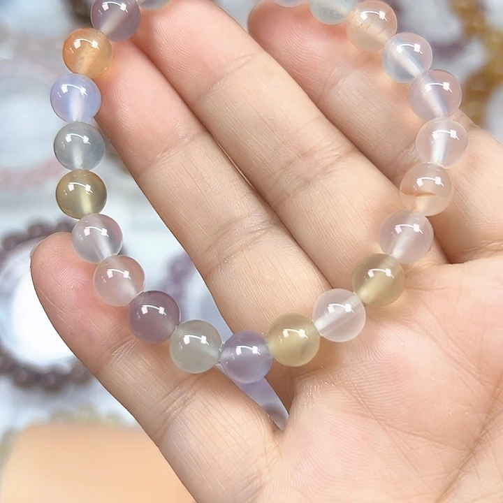 玛瑙/玉髓合金玛瑙玉髓手链卡十