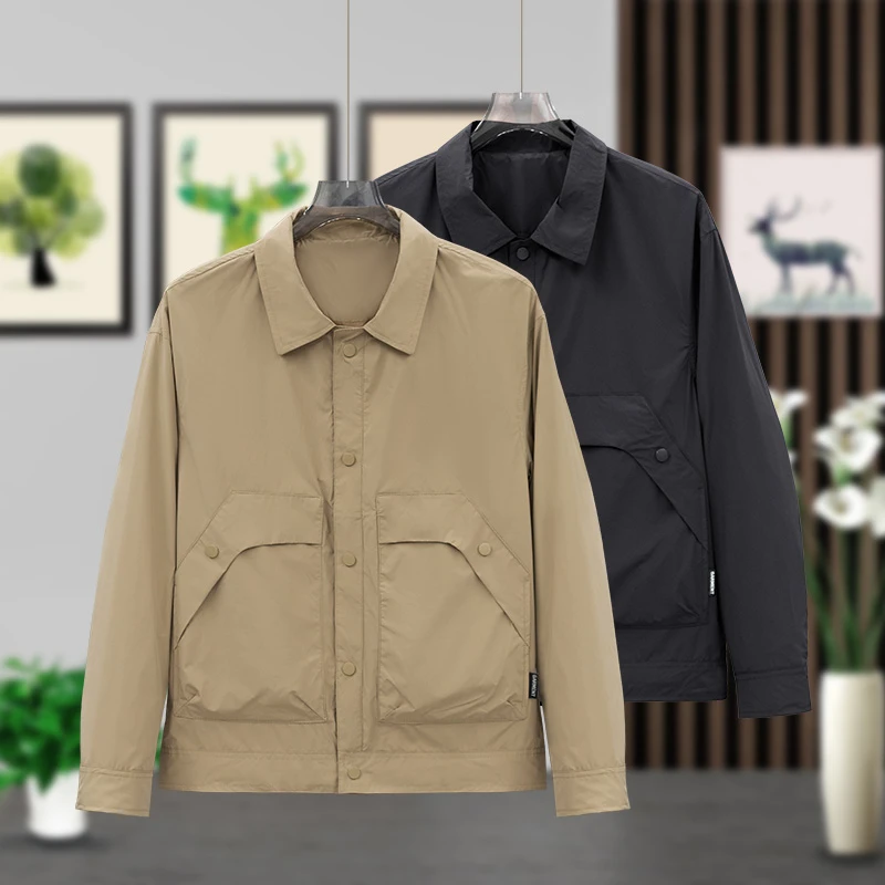 030-2511 新款帅气夹克男韩版翻领2025春秋季时尚潮流短款外套