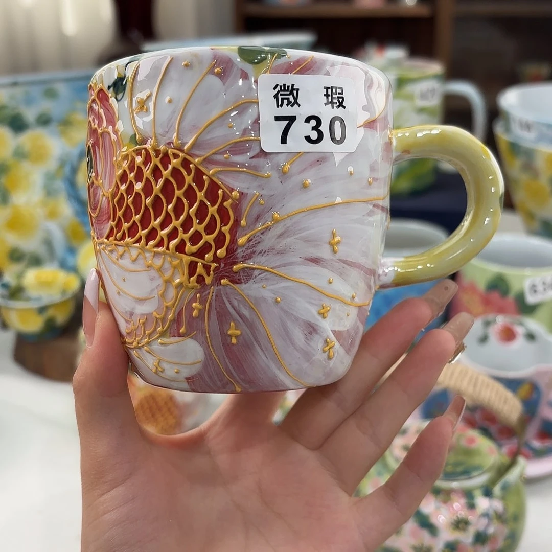 景德镇手绘高温釉下彩陶瓷茶具