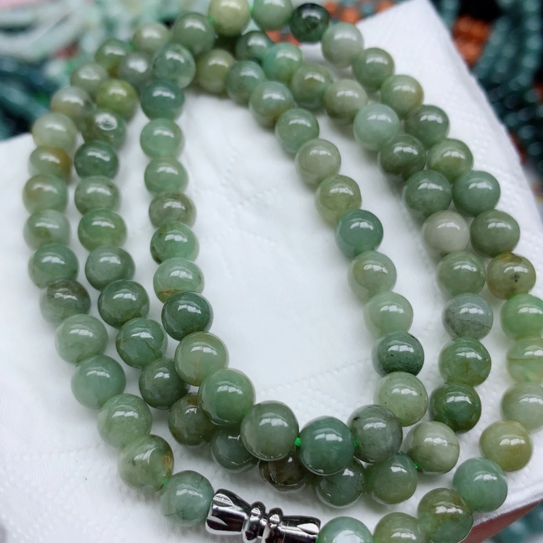 翡翠未镶嵌项链珠批发