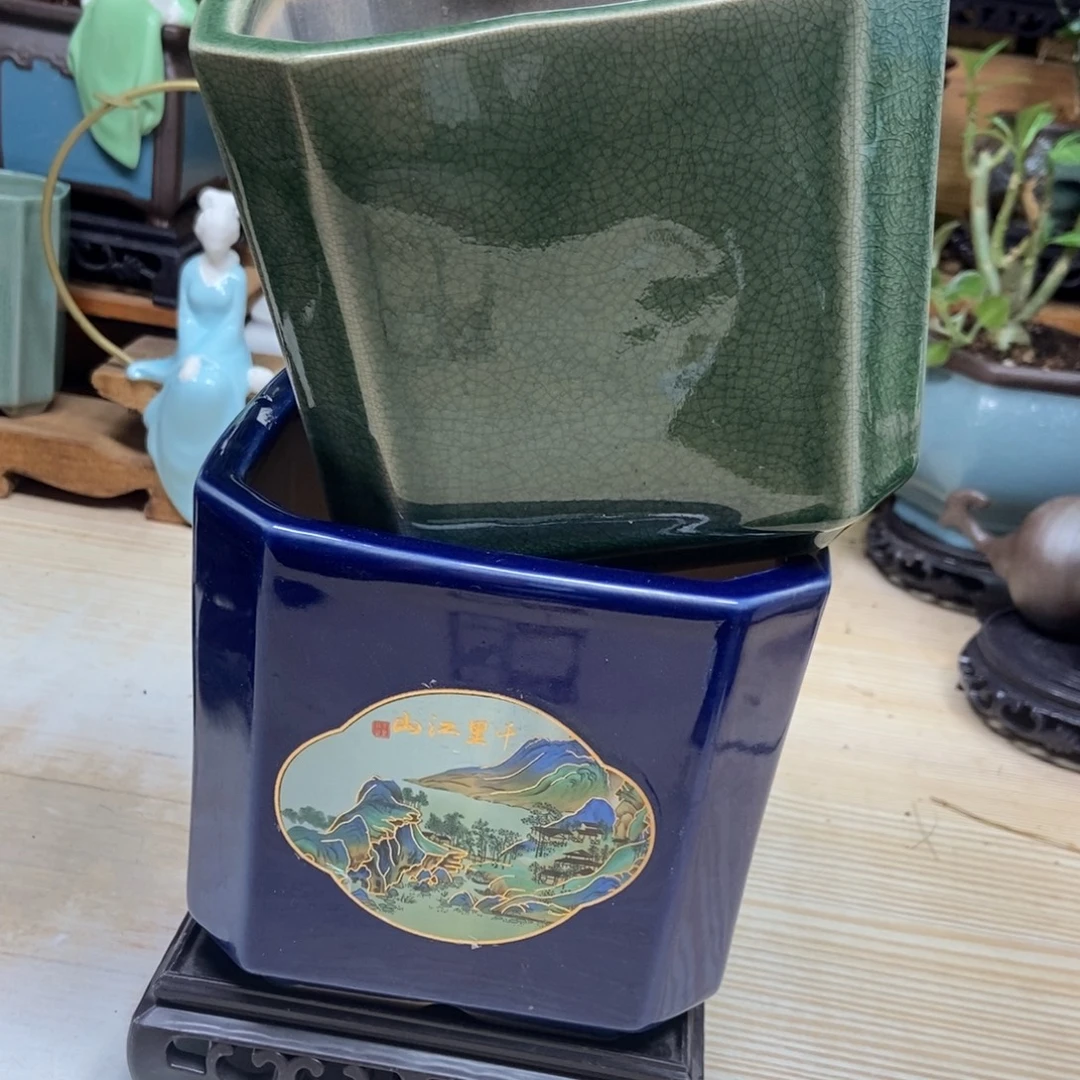 瓷片陶瓷花盆陶瓷艺术