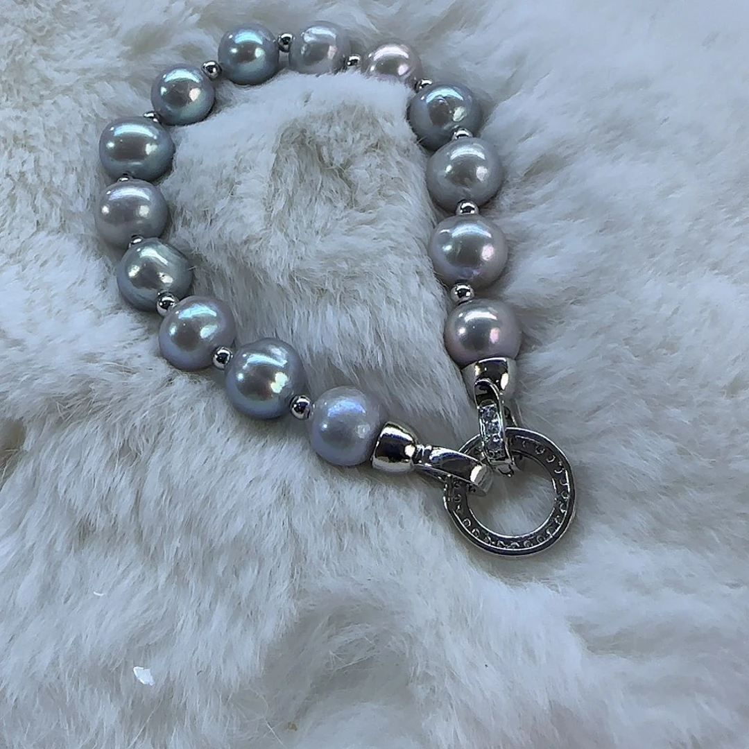 银S925镶嵌项链定制多样性发货发其一615淡水珍珠