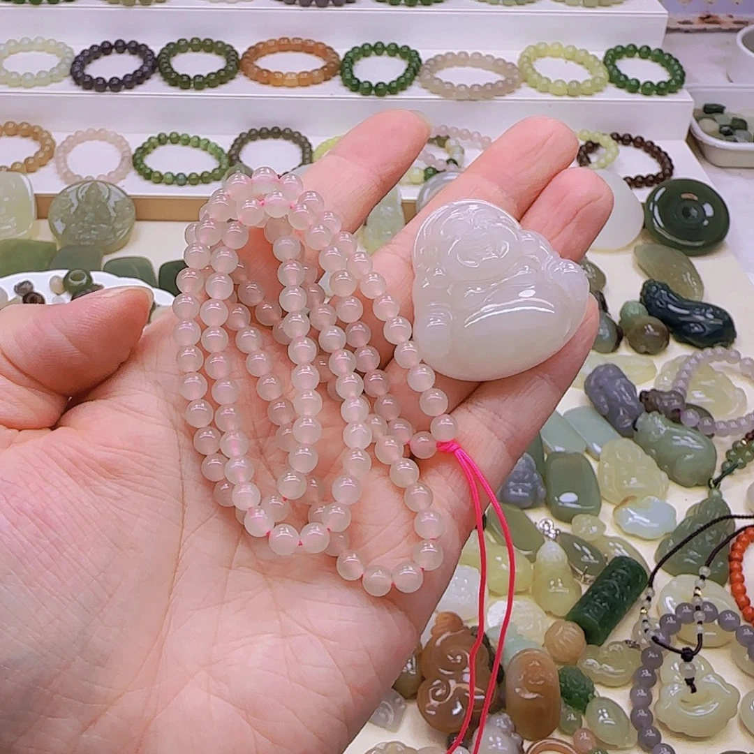 海***点吊坠(赠链)未镶嵌和田玉