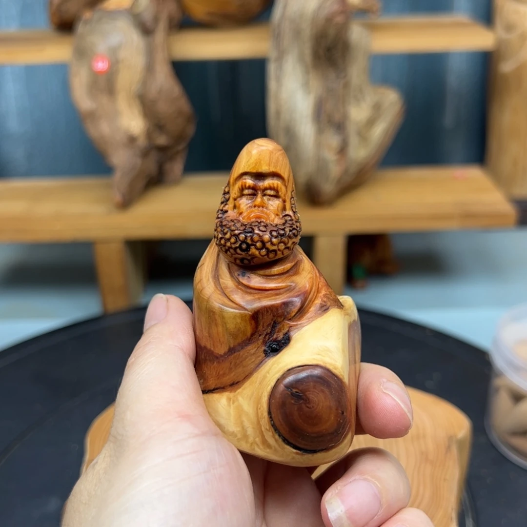 木我**良崖柏木摆件手把件