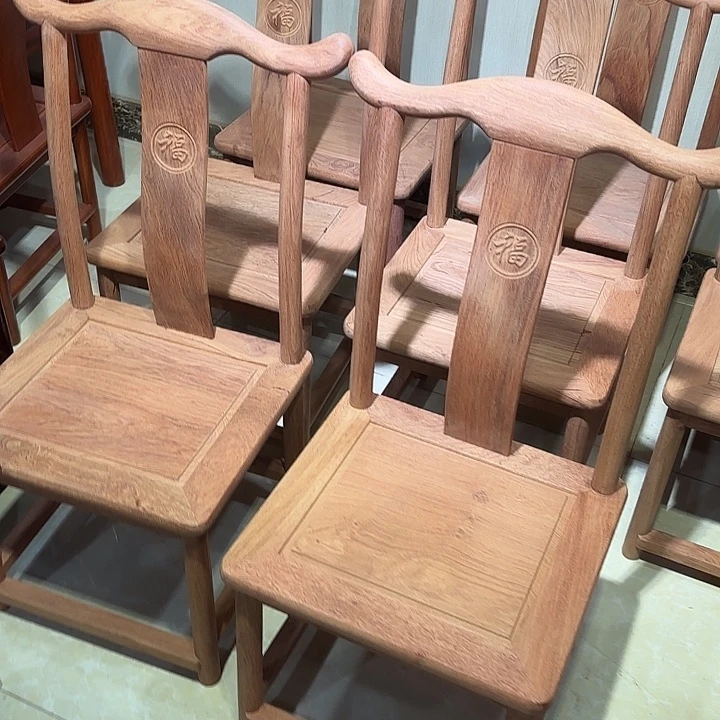 紫檀木类书架赞比亚小巴花 官帽椅一对