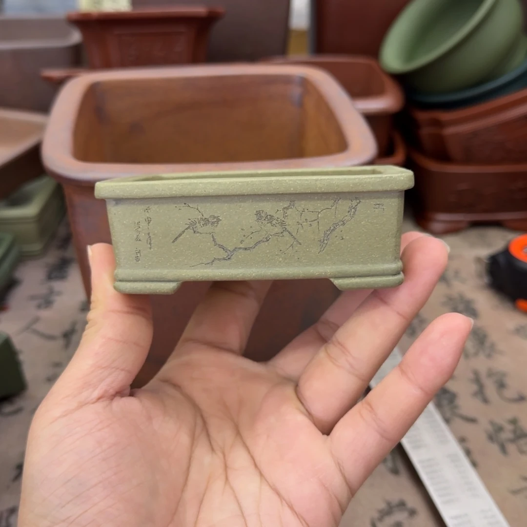 紫砂花盆宜兴紫砂正品8.5x5x2.8