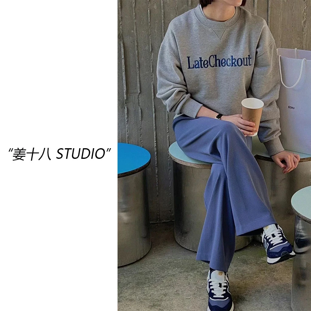 姜十八-「软萌甜妹」25春季新款圆领休闲卫衣女装