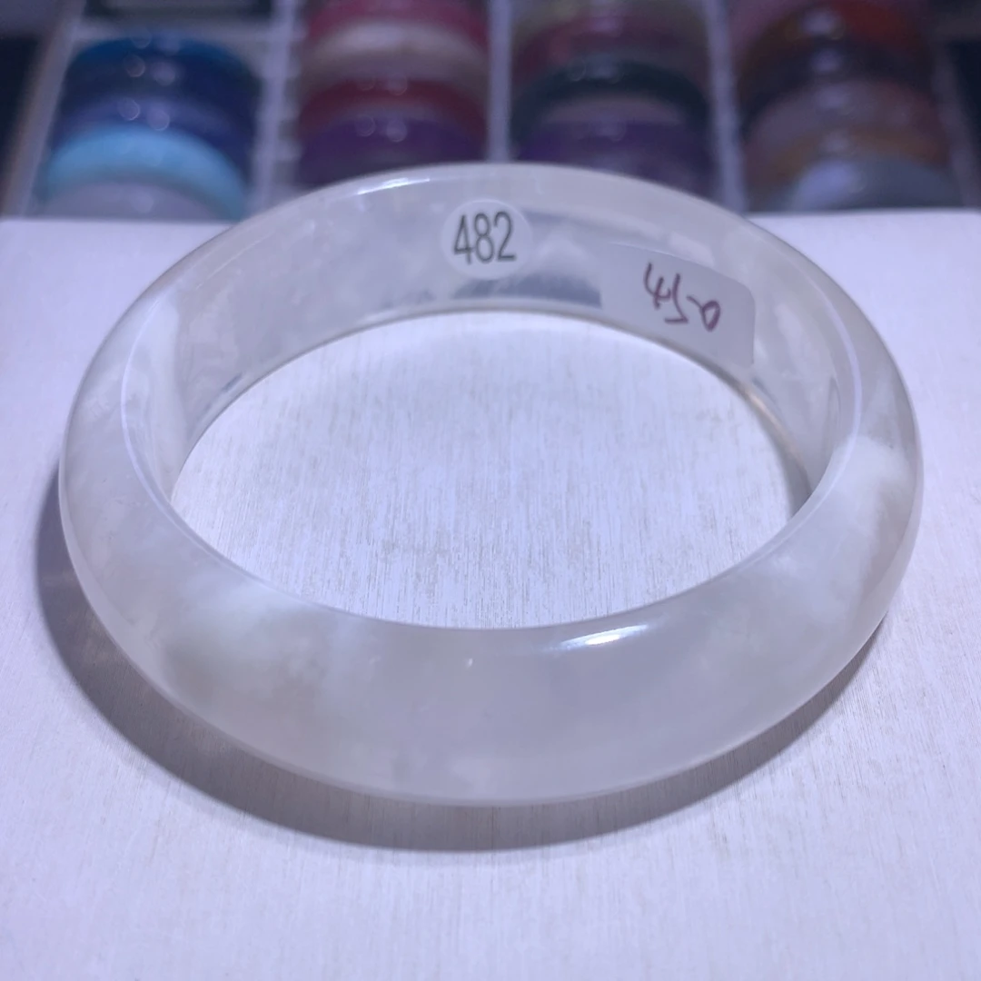 银S925镶嵌水晶手镯雪花幽灵61圈482