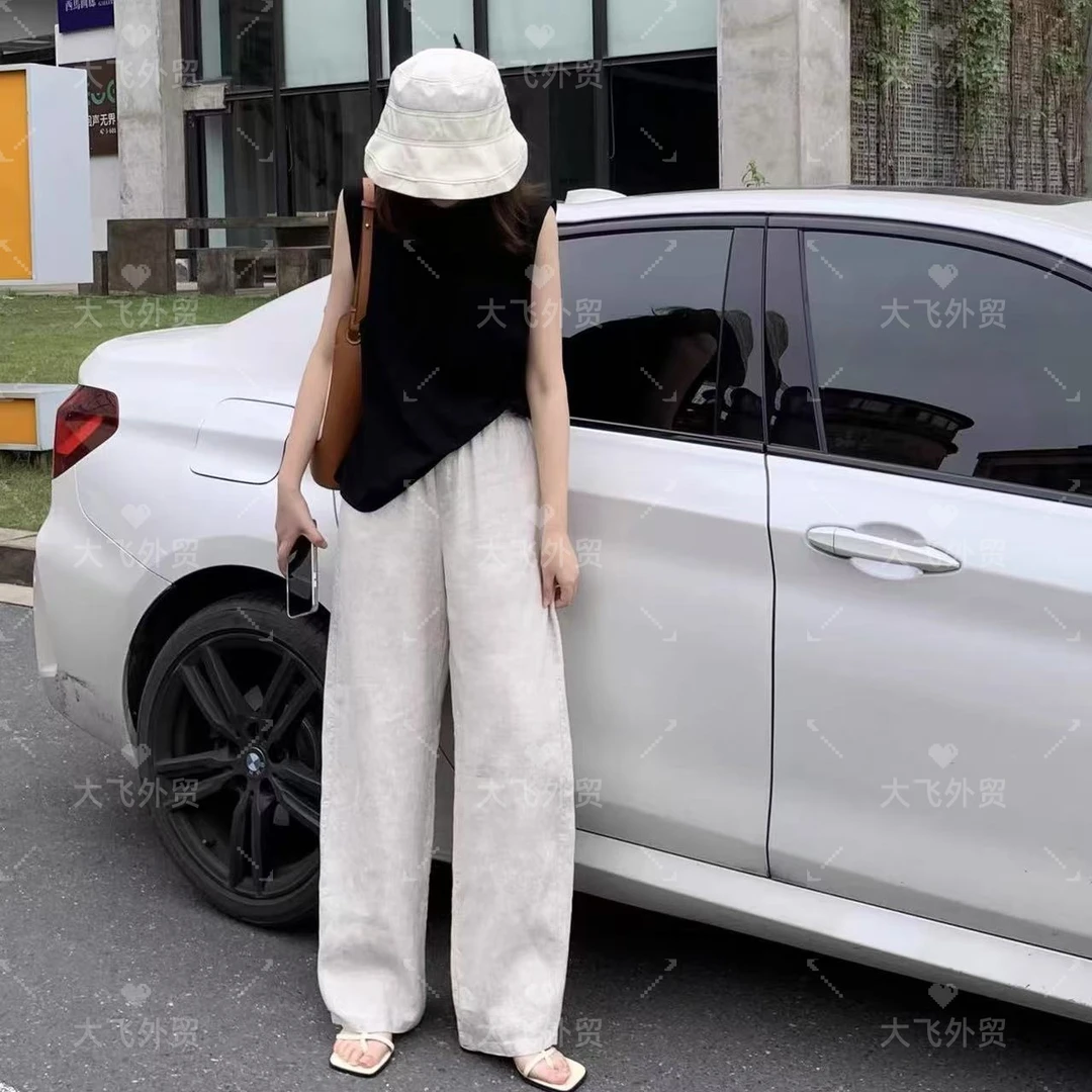 【100雨露麻&花苞休闲裤】夏季新款百搭高腰休闲花苞裤DF627