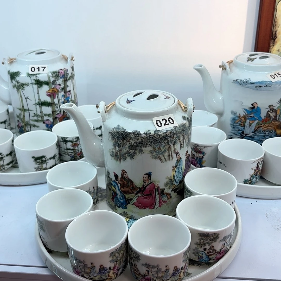 壶竹林七贤三斤➕六个杯子➕茶盘