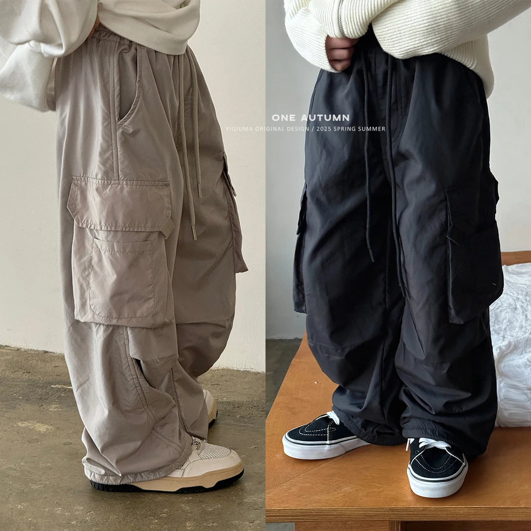 现货「壹秋.ONE AUTUMN」【自由呼吸】抽皱工装裤女童春【CP1495】