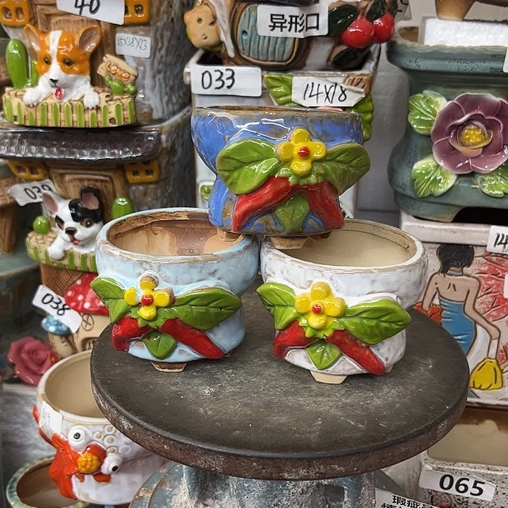 粗陶材质多肉花盆