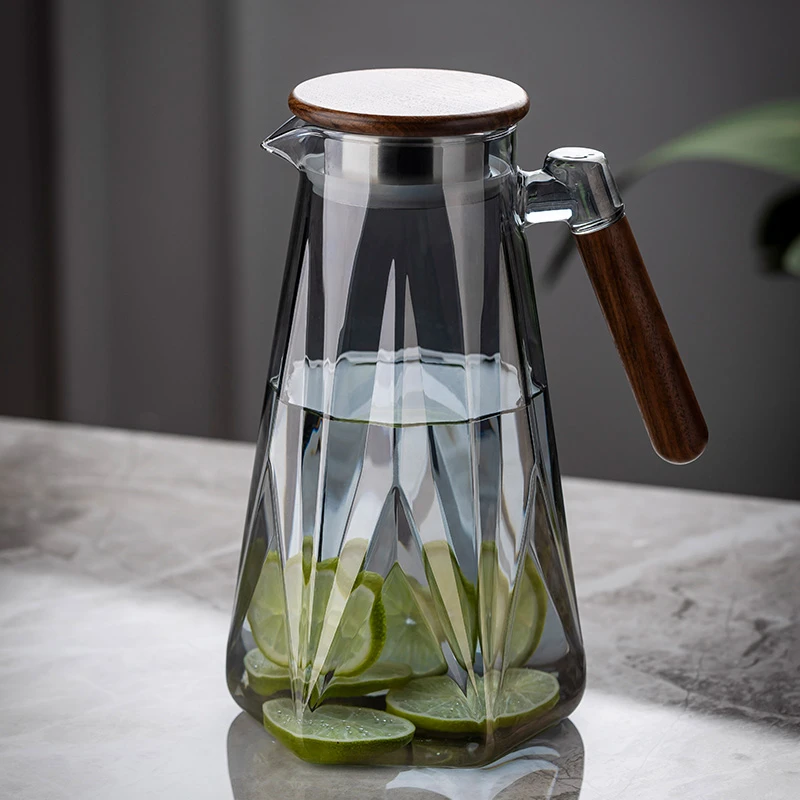 冷水壶高颜值家用耐高温玻璃水壶客厅待客泡茶壶大容量防爆开水壶