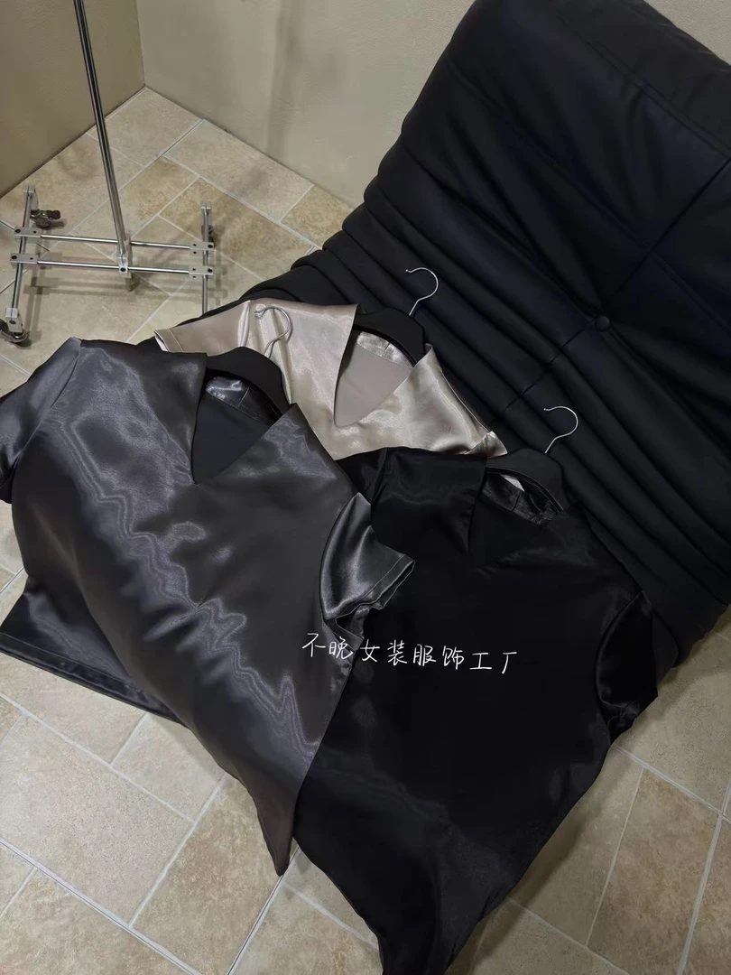 【锦纳】原创设计师款V领上衣打底百搭小众调性老钱风时尚感