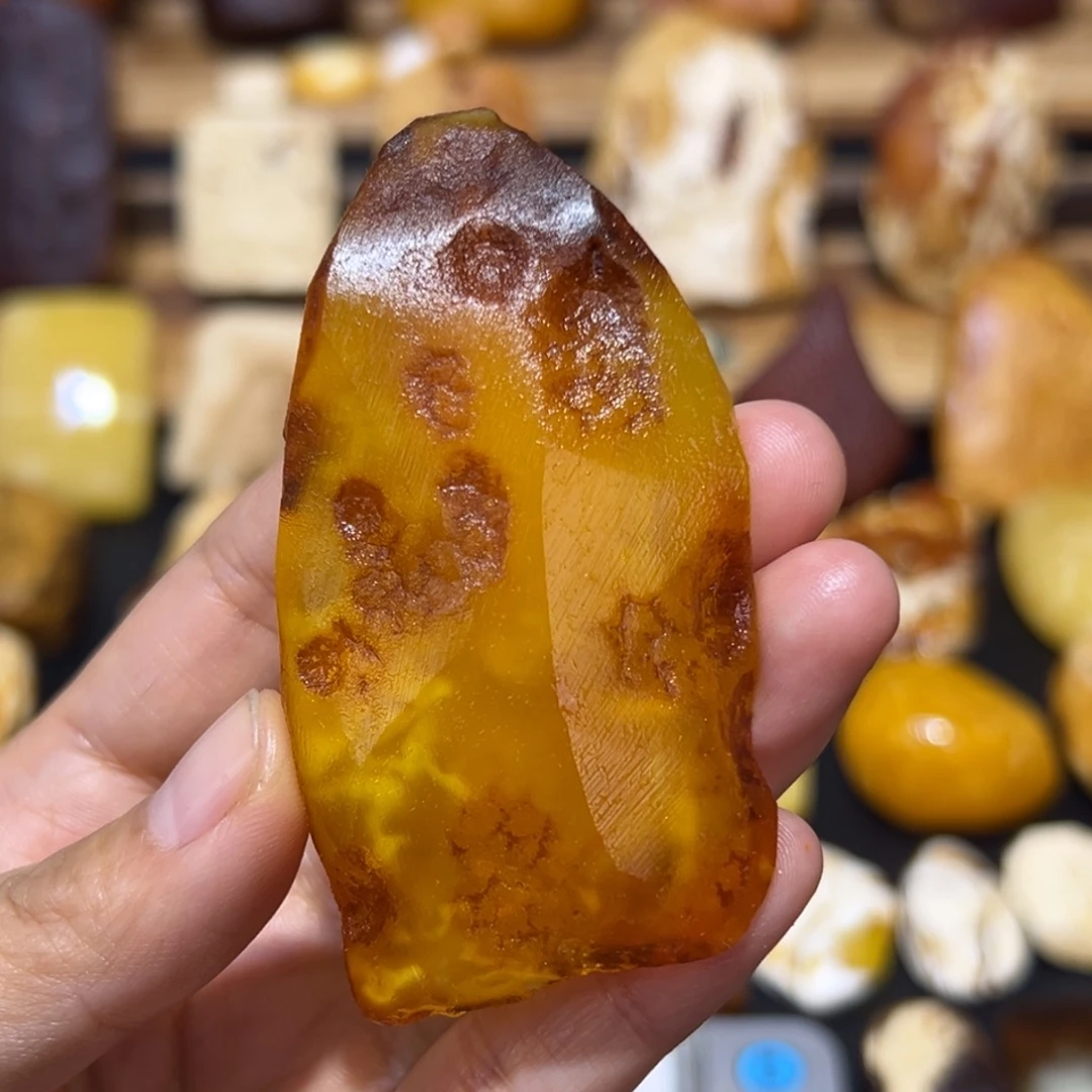 听***雨定制琥珀未镶嵌琥珀蜜蜡