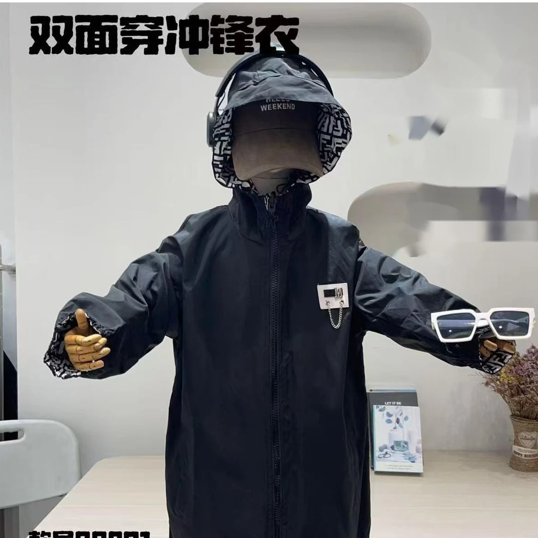 雪新款双面穿冲锋衣外套8876