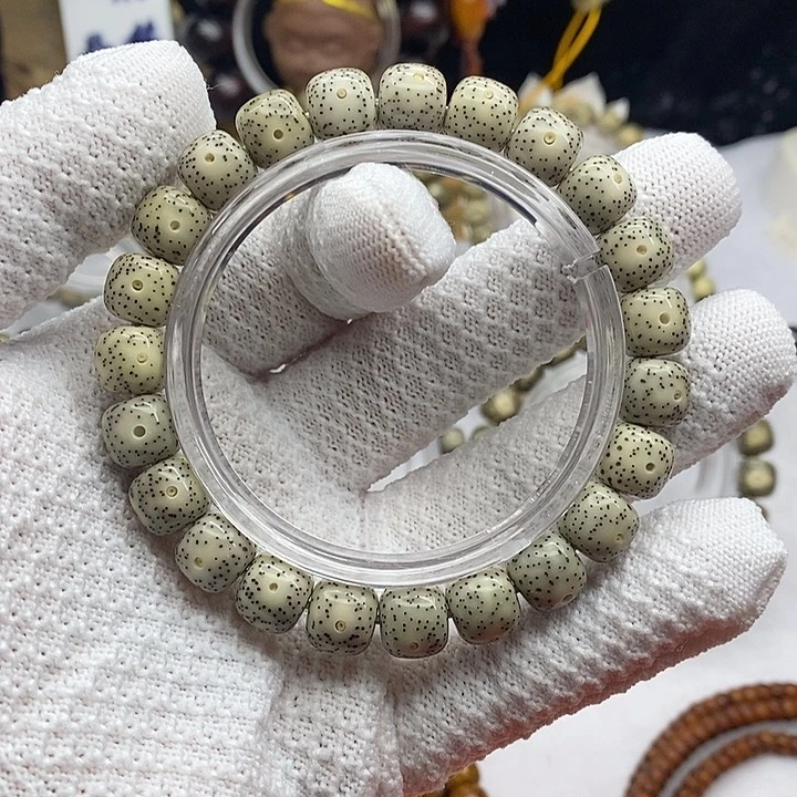 手串星月菩提10mm骨瓷白月朗星稀A1