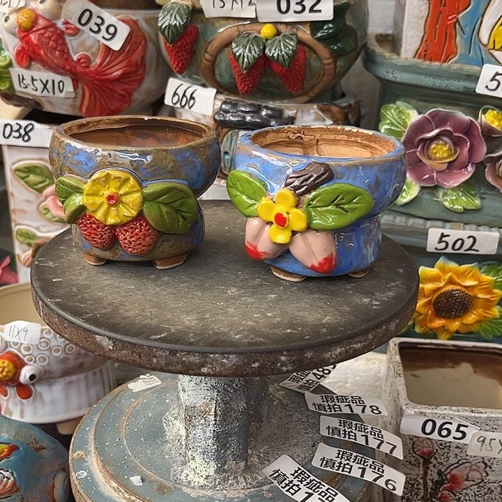 粗陶材质多肉花盆