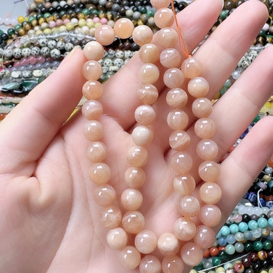 未镶嵌玛瑙/玉髓珠宝半成品卡8太阳石一条