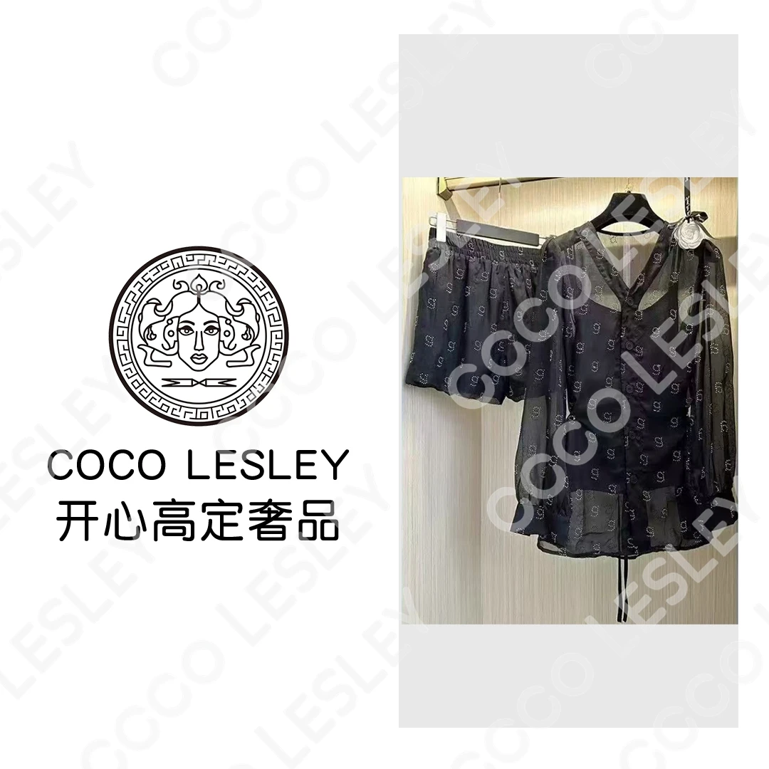 【COCO LESLEY】S新款设计感防晒衣开衫短裤吊带三件套410