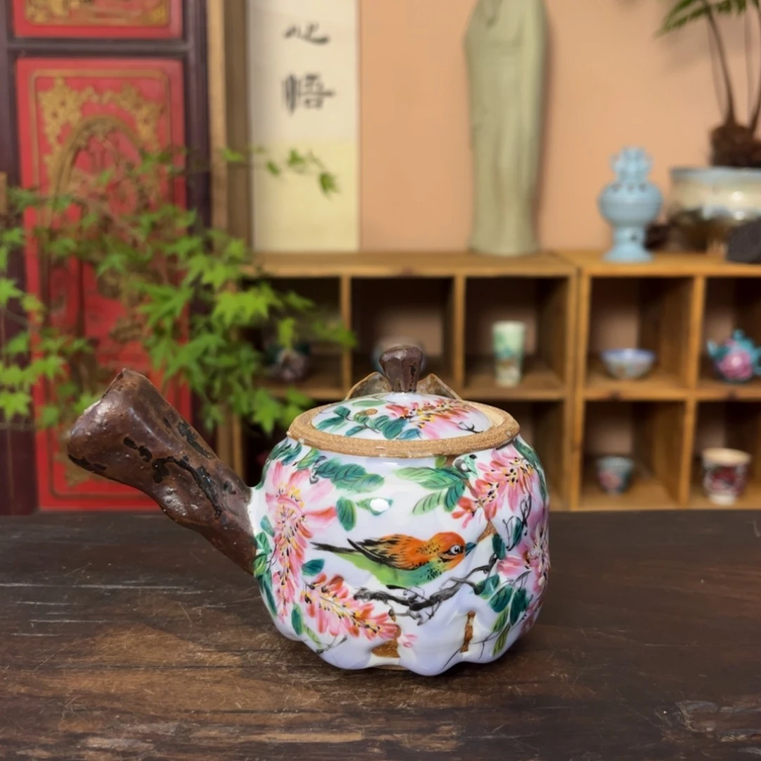 杯柴烧纯手工手绘陶瓷