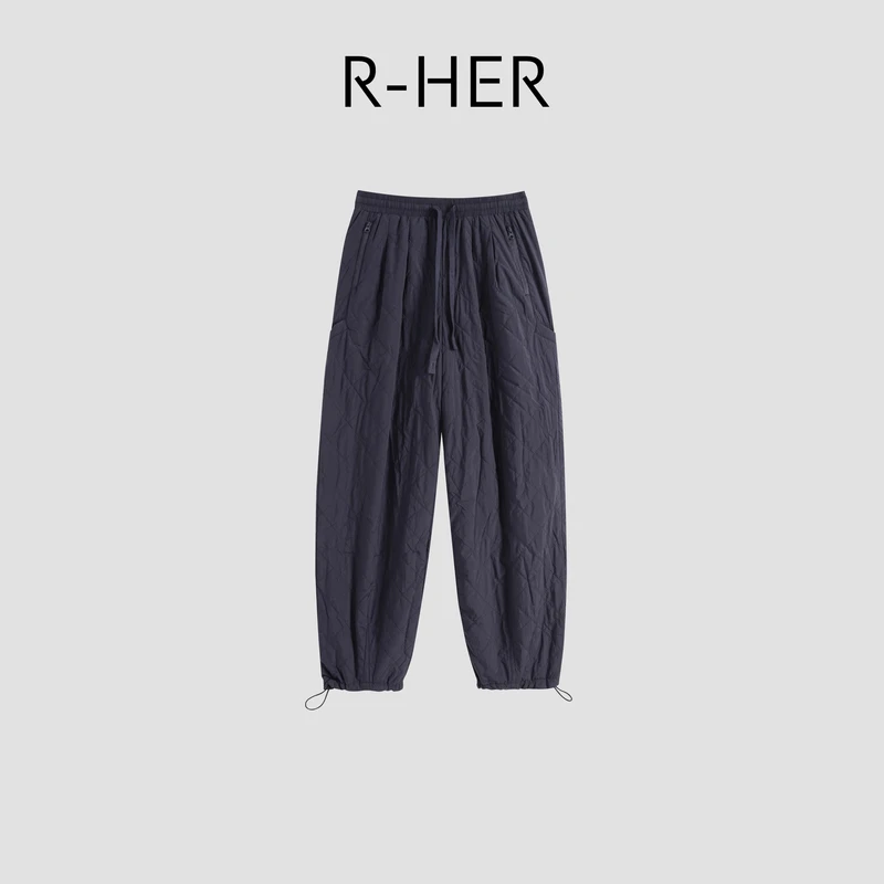 R-HER【绗缝菱格】日系绗缝菱格保暖舒适时尚女裤棉裤女款RP50K2434