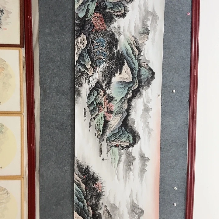 国画手绘国画江山如画