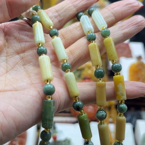 岫玉挂件未镶嵌丹*链子