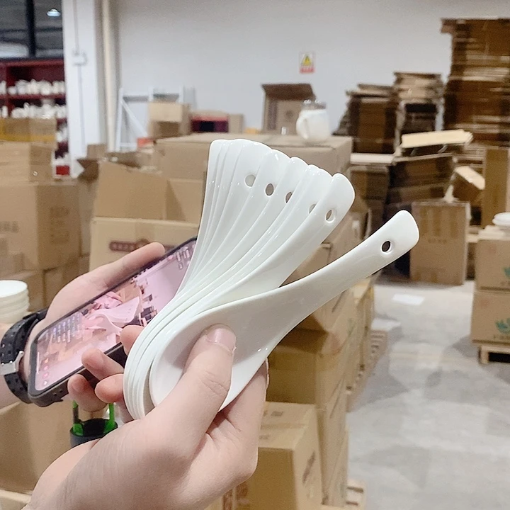 白瓷老白胎10个小汤勺