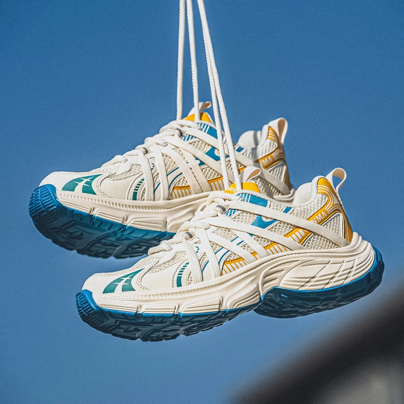 森马夏季新款休闲运动鞋潮流时尚百搭厚底增高网面透气老爹鞋男款