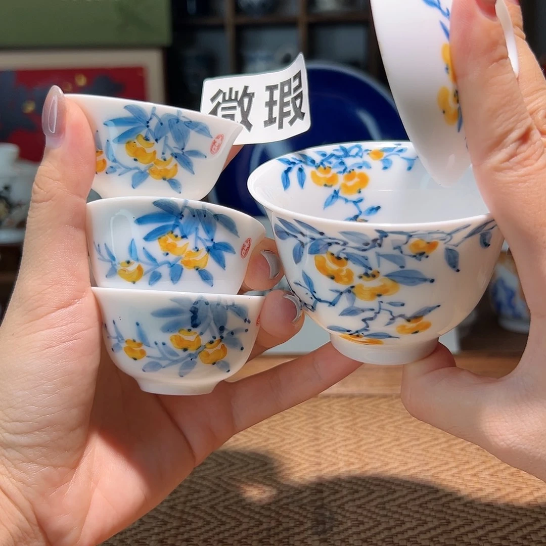 【闪购商品】微瑕 手绘 盖碗