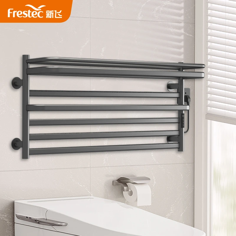 智能恒温电热大浴巾架100cm室毛巾加热烘干架抗菌除螨去湿免打孔