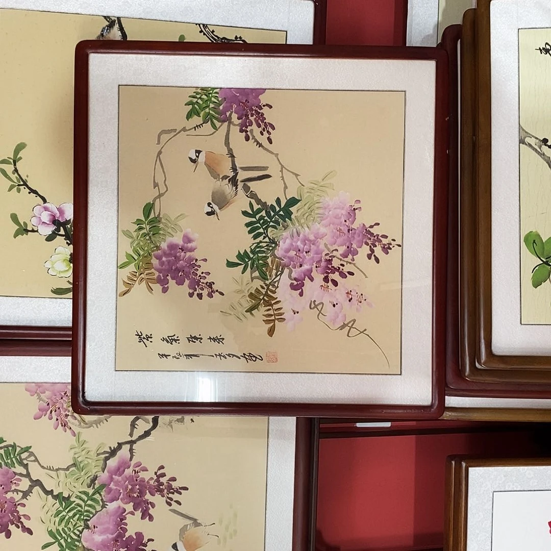 国画鱼*水带框尺寸带框包邮