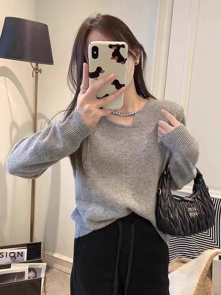 【温柔风～】高货洋气锁骨毛衣～