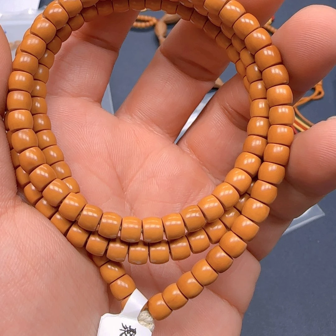 橄榄核手串核尖直切尺寸6老挝带三花全品