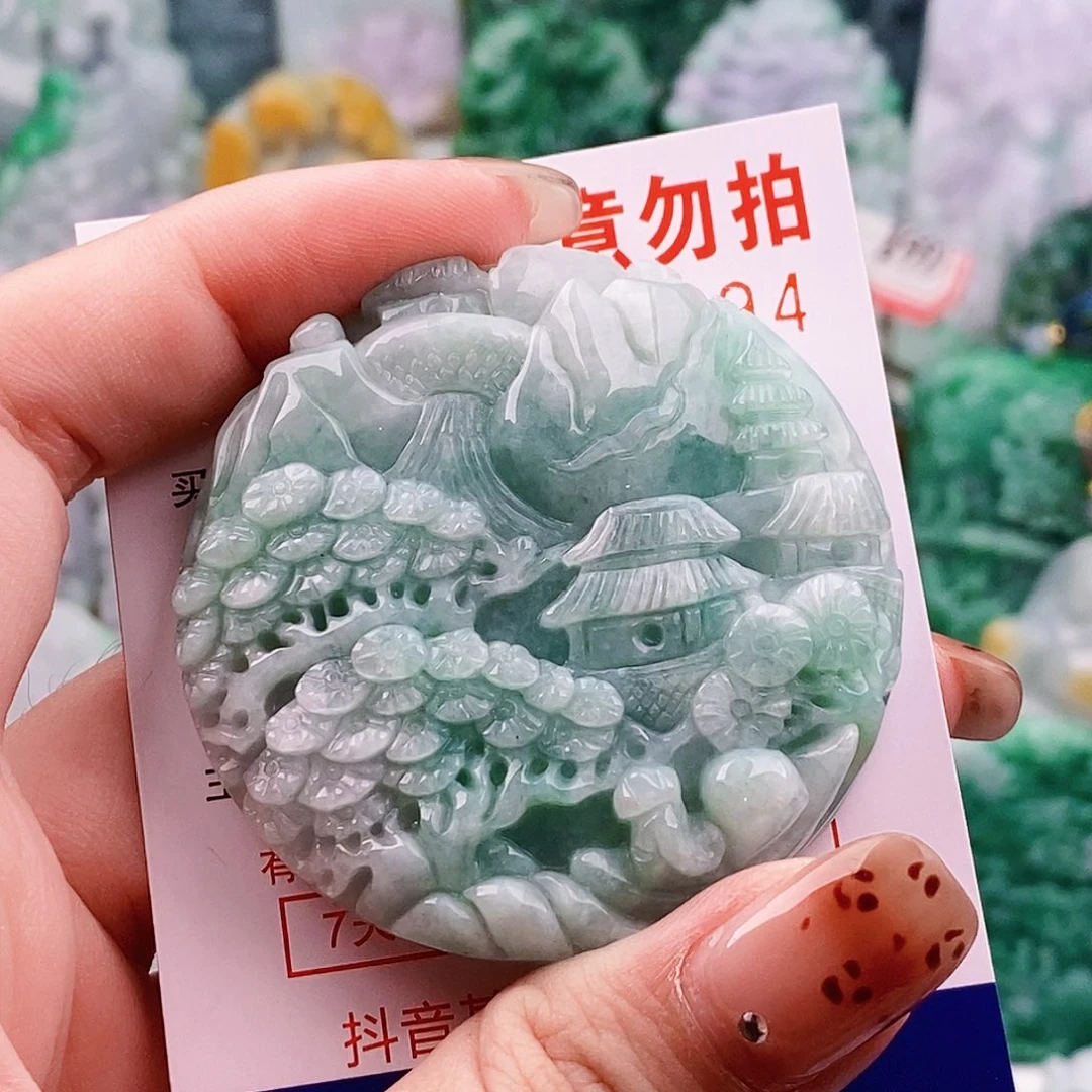 翡翠未镶嵌吊坠(不含链)