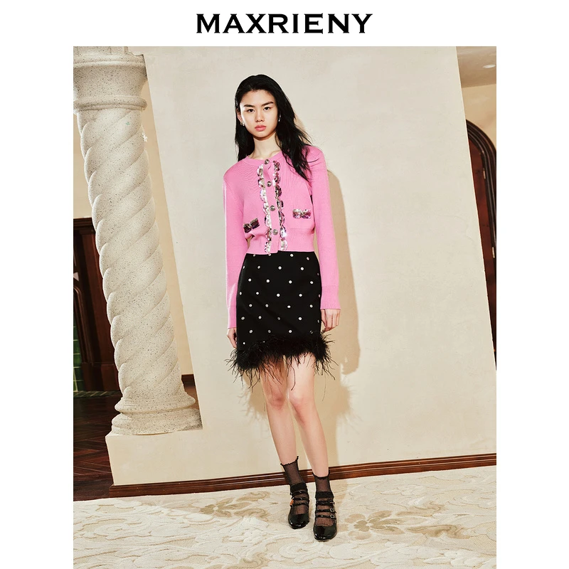 【林一专属】Kitty粉小香风套头针织毛衫25春季新款修身显瘦上衣