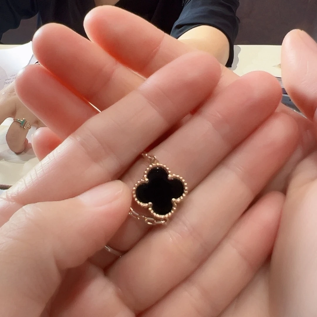 玛瑙/玉髓手链合金熊猫黑