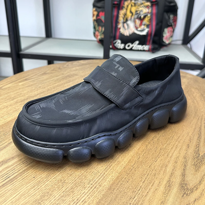 套脚休闲布鞋男士时尚百搭一脚蹬懒人鞋夏季透气轻便舒适潮流男鞋