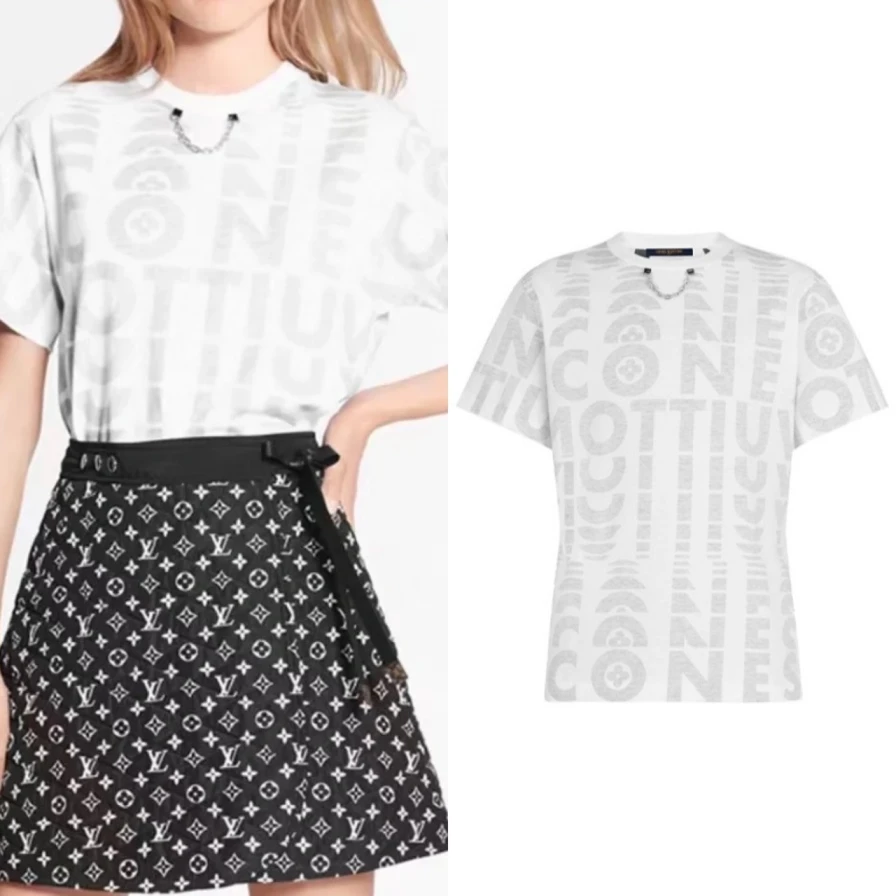 99新 LouisVuitton/路易威登 主标满印短袖 XS码 SS374