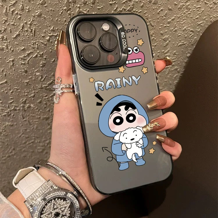 彩银蜡笔小新适用苹果16ProMax手机壳15Pro苹果iPhone17男14女13P