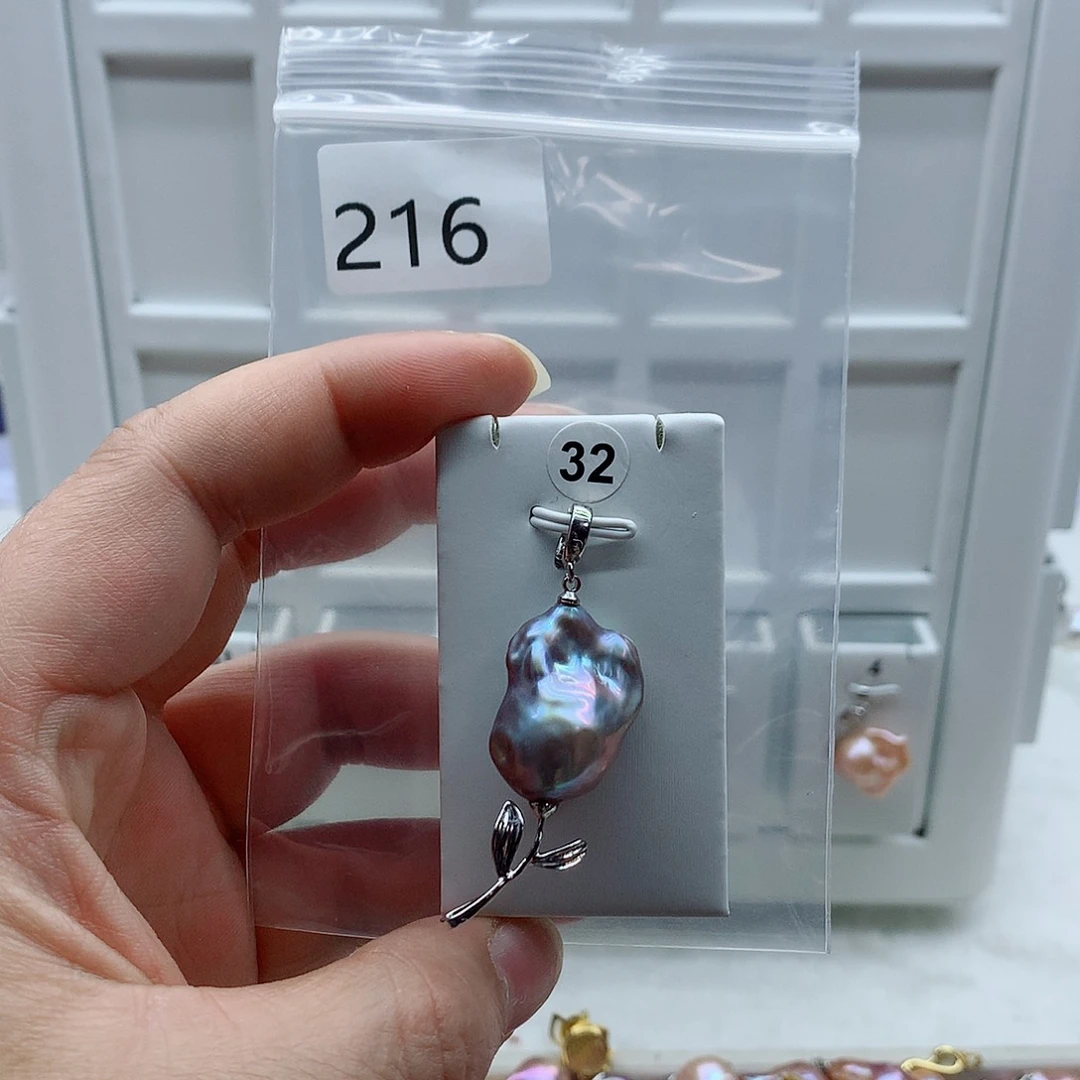 吊坠(不含链)淡水珍珠合金