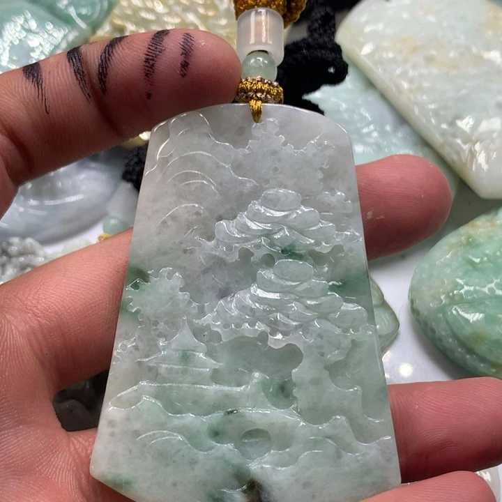 颈饰未镶嵌翡翠保真天然a货翡翠
