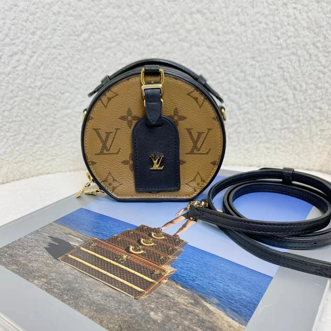 99新 LouisVuitton/路易威登 壹臻/焦糖mini圆饼包芯片36268854