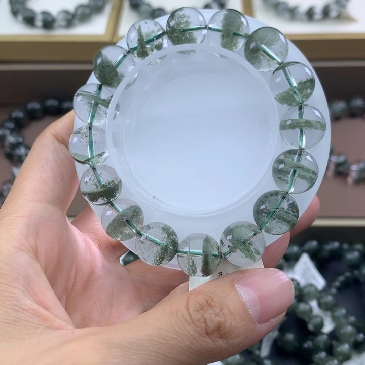 未镶嵌手链水晶绿幽灵