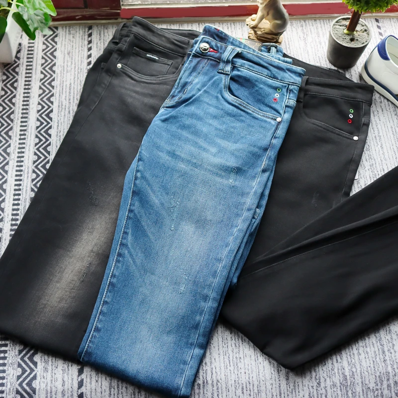 男装尾货百搭休闲舒适牛仔裤2076